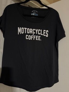 Source Unknown Black Women's 'Motorcycles & Coffee' Graphic Tee